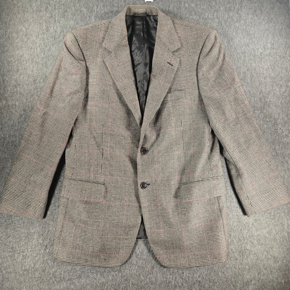 Brooks Brothers Sport Coat 40R Loro Piana Zelander Italy Glen Plaid Merino Wool